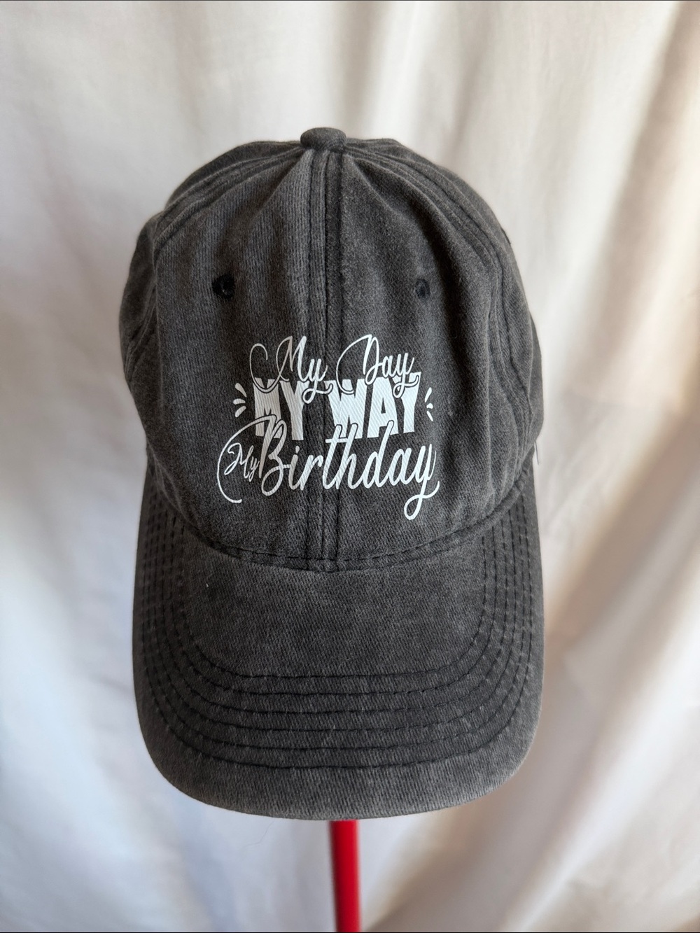 My Day My Birthday Charcoal Baseball Cap